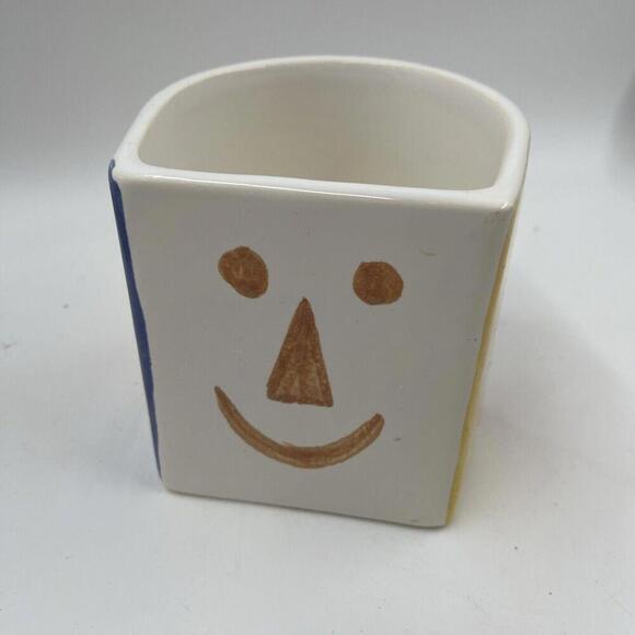 Vintage Pablo Picasso Style Living Face Pottery Vessel Decorative Canister - Picture 7 of 9